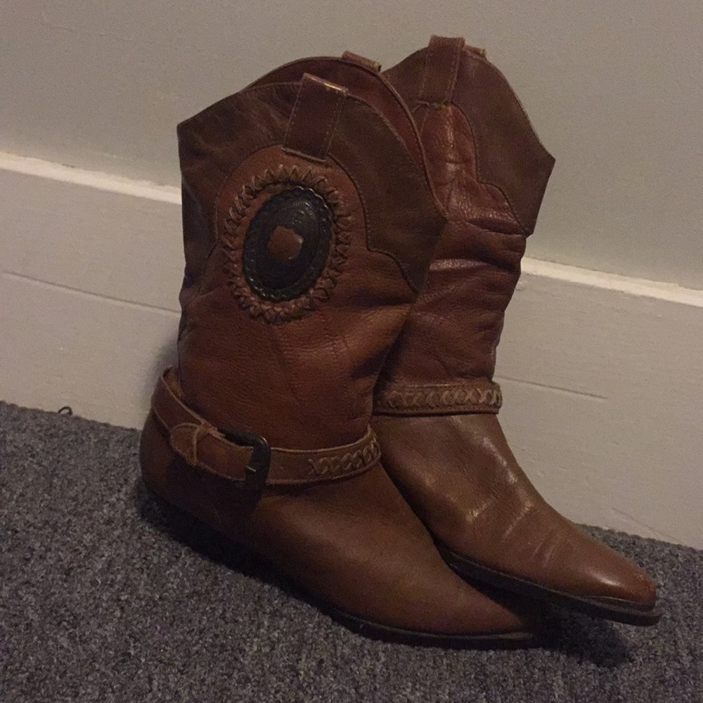 Western leather boots 6